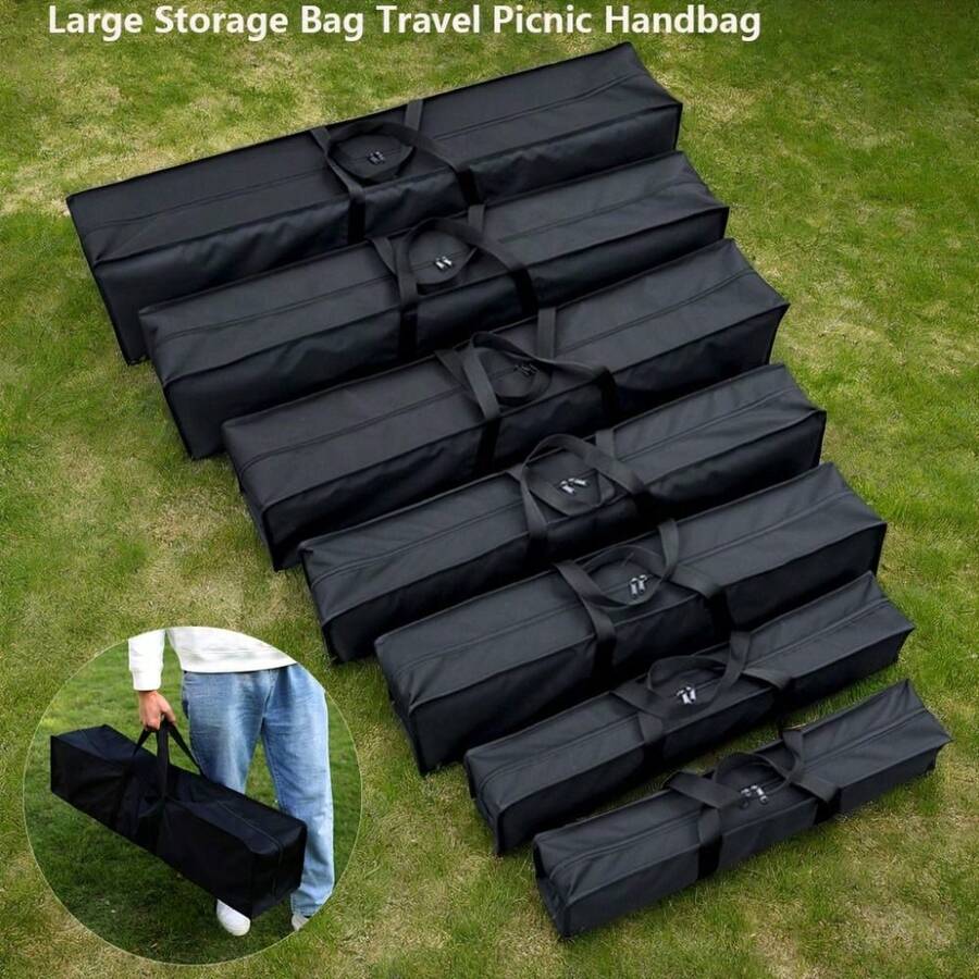 Large Storage Bag Travel Picnic Handbag Canvas Canopy Pole Bag Oxford Cloth Storage Tool Storage Bag Outdoor Supplies Camping Tent Swag Storage Pouch Tent Storage Bag Luggage Pack Pouch - Multicolor - View 1