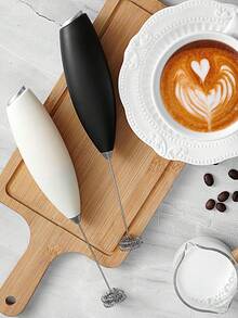 【Powerful Milk Frother】電動奶泡器 1入 電池式可攜式卡布奇諾與咖啡攪拌器，適用於廚房用品 - 彩色 - 查看 4