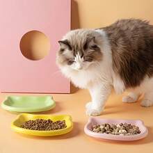 2pcs Table Plastic Trays, Cat-Shaped Plastic Trays, Multi-Function Pet Trays, Multi-Cat Household, Colorful Assortment, Smooth Surface, Easy To Clean, Reusable, Perfect For Kitchen, Bathroom, Vanity And Office Use. As Desktop Storage Trays And Decorative Trays. - Multicolor - View 4