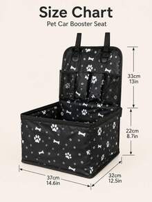 Waterproof Breathable Pet Car Seat, Portable Foldable In-Car Dog Ty Basket For Small Medium Pets, Universal Car Seat Cover With Breathable Mesh, Non-Slip Bottom & Seat Belt Anchor For  Pet Riding - One Size Fits All - View 9