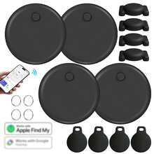 2 / 4 Packs Smart Item Locator Tag, White & Black BT Key Finder, Dual Compatible With Apple Find My And Find Hub, Wireless Anti-Lost Alert Tracker For Keys, Wallet, Suitcase, Bags & Pets, Dustproof Design, Built-In Speaker, Replaceable Battery - ET-multicolor - View 1
