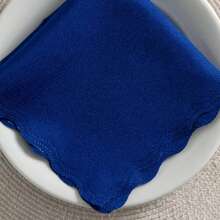 Fabric Napkin Set Of 10 Oxford Laser Finish - 寶藍色 - 查看 2