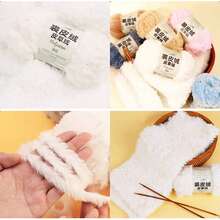 Lawkeman 1/3pcs(100-300g) Faux Fur Yarn, Super Soft Thick Fluffy, Suitable For Crochet, Knitting, Blankets, Handmade Crafts, Scarves And DIY Projects - Multiple Styles - View 7