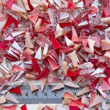 120g Mixed Color Asymmetric Triangle Glass Mosaic Chips, DIY Handmade Mosaic Craft Materials For Art Painting, Vase And Home Decoration - A - View 18