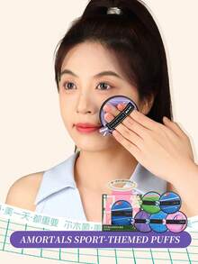 Amortals 5pcs Athlete Medal Makeup Sponge Set, Sports Themed Makeup Sponge For Swimming Running Gym Table Tennis Volleyball, Gift For Starter & Makeup Artist - Multicolor - View 6