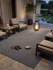 1 pieza Alfombra circular con diseño de piña, gris de sisal sintético, alfombra para exteriores, decoración del hogar, decoración de la habitación, alfombra para sala de estar, alfombra de cocina, alfombra de dormitorio, alfombra de baño, decoración de dormitorio, decoración de baño, fácil de limpiar - gris - Ver 7