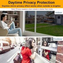 One Way Window Privacy Film, Window Tint For Home, Sun Blocking UV Heat Blocker, See Out Not In Reflective Mirror Film, Removable Static Cling Glass Door Cover - Black - View 8