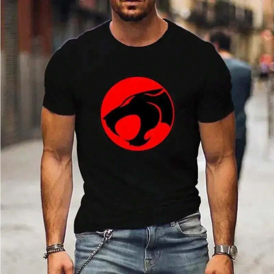New Cartoon And Anime T-Shirts For Men And Women, Urban Fashion T-Shirts, Harajuku Oversized Tops, 24209 Menswear Gamis Clothing - 黑色 - 查看 1