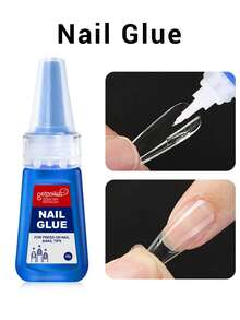 20g Super Strong Nail Glue For Acrylic Nails,Nail Tips, Press On Nails,Fake Nails, Salon Quality Brush On Nail Glue Easy Application Long-Lasting False Nail Glue - 20g - 查看 1