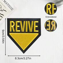 1 pieza Insignia Bordada Revive | Amarillo, Estilo Casual, Lavar a Mano o Limpieza en Seco Profesional, Marca Rhuagyp - A - Ver 9