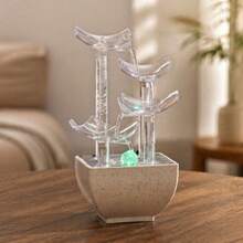 Stress Relief Relaxing Modern Minimalist Luxury Water Fountain Suitable For Living Room Luxury Home Decor Office Desk Bedroom Dining Room Cashier Counter Landscape Warm Holiday Gift - 9807 - View 6