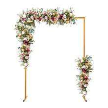 Wedding Decoration Archway Flower Balloons Vertical Decoration Background Bracket Room Decoration Background Bracket Yellow 2*1.5 M - / - View 10