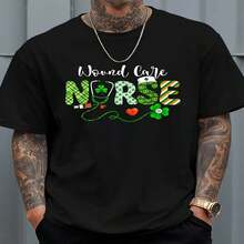 Camiseta de Manga Corta con Diseño de Pavo Leopardo Estilo Festivo y ModernoCamiseta de Manga Corta con Diseño de Pavo Leopardo Estilo Festivo y ModernoCamiseta de Manga Corta con Diseño de - Negro - Ver 2
