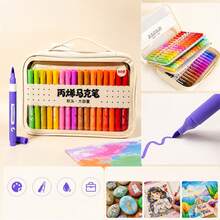 80 Color Large Capacity Acrylic Marker With Soft Tip, Easy And Fast Color. Birthday Presents For Friends, School Drawings, Back To School,Christmas Gifts,School Supplies,Art Supplies - Sets - View 7