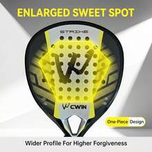CWIN Strike Carbon Fiber Paddle Tennis Racket With Protective Bag, Lightweight Professional Platform Tennis Racket, Suitable For Beginner And Intermediate Players - Multicolor - View 5