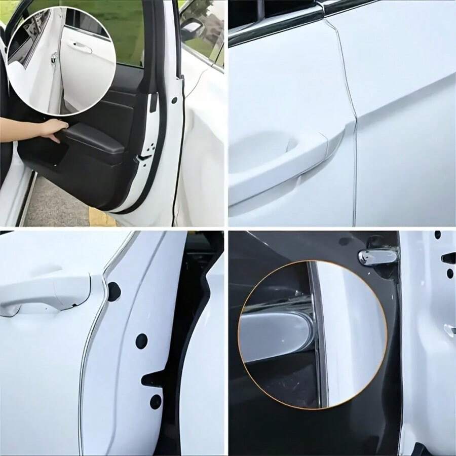 94.49-Inch Anti-Scratch And Anti-Collision Strip - Transparent PVC Car Door Bumper Strip - Suitable For All Models, Adjustable Length, Automotive Exterior Accessories