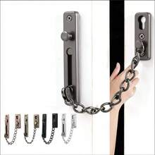 Anti-Theft Chain - Door Lock Buckle Door Stopper, Door Bolt Safety Chain/Security Lock - Room Door Safety Lock, Hotel Door Anti-Theft Lock - A - View 1