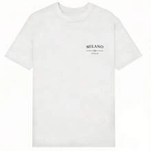 Za Unisex T-Shirt 100% Cotton Regular Fit With Graphic Print, Short Sleeve, Casual Style, Summer Streetwear, Urban Style, Printed Top, Vintage Fashion, Soft And Breathable. - 酒紅色 - 查看 2