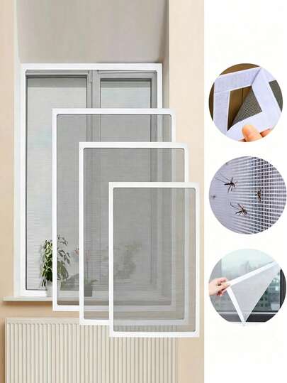Self-Adhesive Mosquito Screen, Summer Insect-Proof Door And Window Mesh, Removable Invisible Fly Screen, Prevents Mosquito Bites, Convenient And Quick, Used For Home Decor, Window Screen Replacement, Summer Essential.
