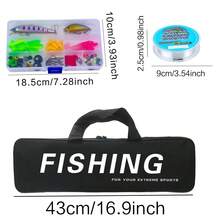 KecchKrezing 1 Set Telescopic Fishing Rod Complete Kit, Includes Ceramic Guides, Spinning Reel, Fishing Line, Mixed Lures, Tackle Box And Portable Storage Bag, Suitable For Outdoor Beginner Fishing - Green - View 5