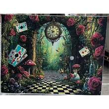 1pc Magic Forest Party Backdrop Banner - Fantasy Rose, Mushroom & Butterfly Pattern, Suitable For Birthday Party Decoration, Cake Table Decor, Indoor/Outdoor Home, Garage, Anniversary, Baptism, Perfect Gift For Party Planners - View 6