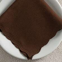 Fabric Napkin Set Of 10 Oxford Laser Finish - Chocolate Brown - View 2