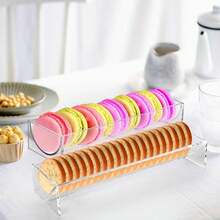 1/2 Packs Cracker Tray For Serving, Acrylic Biscuit Stand Cracker Server Holder, Rectangular Clear Food Display Holder For Countertop, Home, Wedding Events, Parties And Events - View 5
