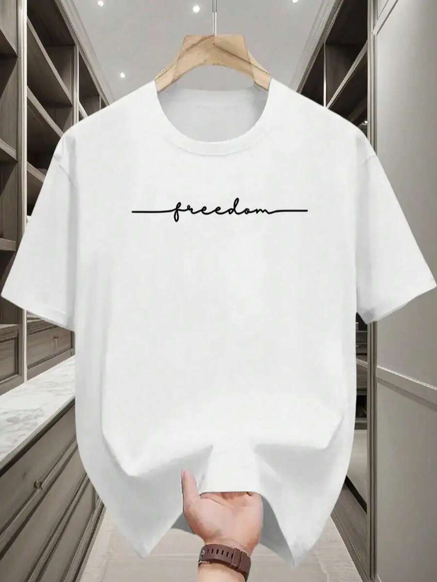 Men's Short-Sleeved, Crew-Neck T-Shirt. Casual Style With Modern And Comfortable Prints. For Men And Women, Couple Style, Short-Sleeved T-Shirt With Print. - 綠色 - 查看 1