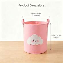 Foldable Laundry Basket 40L, Large Capacity Felt Laundry Hamper With Portable Handles, Multipurpose Storage Organizer For Clothes & Toys In Bedroom, Bathroom, Laundry Room - Multicolor - View 8