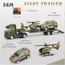 1 Set Toy Vehicles, Including Airplane Model, Foldable Portable Fire Truck Rescue Airplane Toy, Contains 1 Mini Car And 1 Airplane, Holiday Toy Gift - Multicolor - View 4