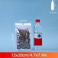 50/100入雷射彩虹禮品袋 多尺寸款 全息正面視窗可重複使用夾鏈袋 適合小商家、樣品珠寶、新年節慶禮物糖果袋 - Laser Rainbow - 查看 21
