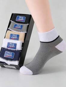 5 Paar Herren Kurzsocken, Frühling/Herbst schweißabsorbierend geruchshemmend Sport-Mesh-Socken, Sommer Bootssocken - Verschiedenfarbig - Übersicht 5