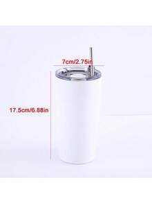 1pc 20oz Insulated Tumbler With Straw, Large Capacity Travel Cup Back To School - 20oz - View 15