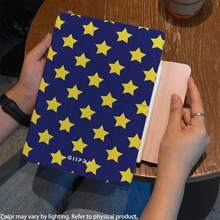 GIIPPA Deep Navy Blue & Yellow Star Print Protective Case, Magnetic Detachable Y-Fold Shockproof Cover With Pen Slot, Compatible With IPad Mini 6/7, Air 2/3/4/5/11/13, 5/6/7/8/9/10/11, Pro 10.5/11/12.9, Perfect For Valentine's Day, Back To School, Office, Christmas, Halloween, Thanksgiving, Girlfriend Gift, Wedding Season, Minimalist Star Campus Office Holiday Aesthetic - Multicolor - View 6