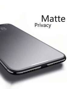 BOLLYMORE 2片裝 霧面防窺螢幕保護貼，相容 iPhone 16 Pro Max/16 E/16 Plus/17/15 Pro Max/14/13/12/11/XR/X/XS/7/8，9H 陶瓷霧面防窺膜，2.5D 霧面防指紋防窺膜 (6.1 吋)，全螢幕覆蓋陶瓷霧面防窺膜 - 2pcs Matte Privacy - 查看 9