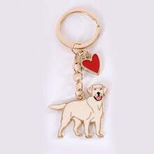 1pc Metal Jack Russell Terrier Dog Animal Enamel Heart Shaped Keychain Pendant Key Ring Suitable For Car Keys, Souvenir Gift For Women, Men, Handbag, Mother, Father, Graduation, Teacher - Multicolor - View 15