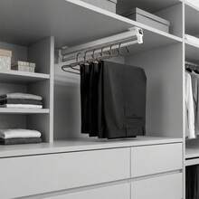 Ausziehbarer Hosenhalter für den Kleiderschrank, Kleiderständer, aus kaltgewalztem Stahl, für 18–20 Hosenpaare, zur Aufbewahrung und Organisation von Kleidung zu Hause - Übersicht 7