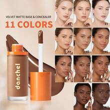 danche 2-In-1 Matte Concealer Foundation Liquid With Built-In Sponge Brush, High Coverage Buildable Liquid Base, Velvet Soft Focus Finish, Oil Control And Sweat-Resistant, Creates Flawless Complexion - Multicolor - View 3