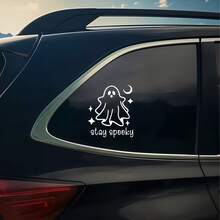 1pc Funny Ghost Car Stickers, Decorations For Electric Motorcycles, Car Windows, Windshields, Bumpers And Laptops - 1pc - View 4
