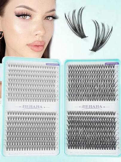 640pcs D Curl Single Lash Clusters, 640 Pages, 10-16mm DIY Handmade False Eyelashes, Thick & Voluminous, Soft & Customizable Lash Extensions, Ultra-Lightweight, Mixed Length 10-16mm, Water-Brown Color, Single Cluster Design, Suitable For Daily Wear, Party And Various Occasions, Lash Clusters, Single Lashes, Eyelashes, False Eyelashes
