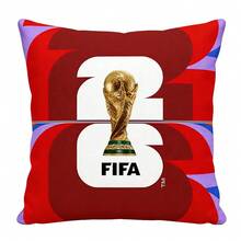 FIFA كيس وسادة ديكور منزلي لمشجعي كأس العالم 2026 في الولايات المتحدة وكندا والمكسيك، طباعة أحادية الجانب، هدية من منتجات كرة القدم - A - مشاهدة 17