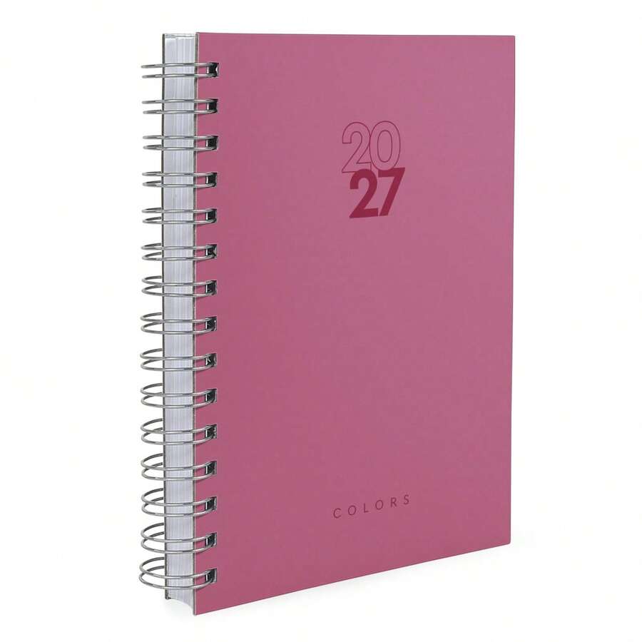 iscool 2026 Solid Colors Hardcover Agenda - Mauve - View 1