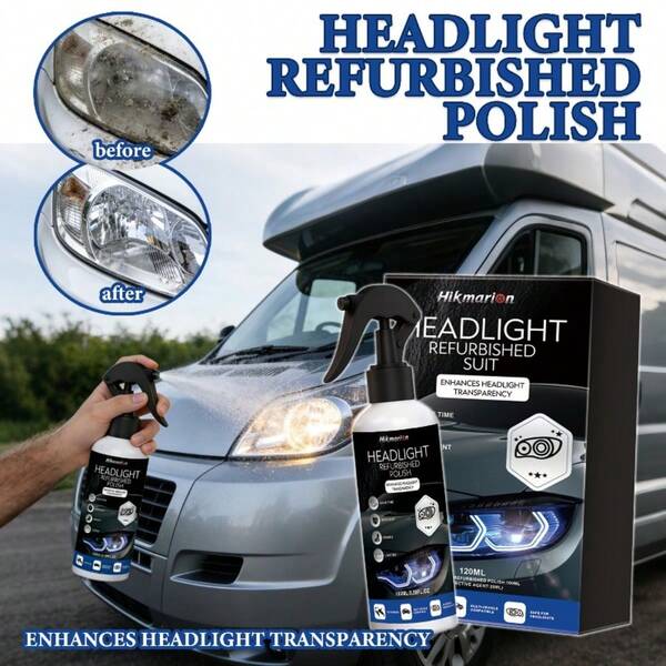 120ml+Accessories; Professional Car Headlight Repair Kit - Removes Yellowing, Oxidation And Fogging - Lens Polishing And Grinding Material - Effectively Enhances Headlight Brightness, Polishing And Grinding, Car Headlight Yellowing Remover, Front And Rear Headlight Repair Kit; Car Headlight Repair Kit, Used For Plastic Polishing, Scratch Repair And Anti-Yellowing - Easily Enhances Brightness And Relieves Aging Issues,