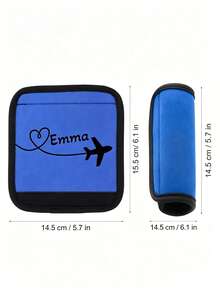 Customizable Name Luggage Handle Cover, Personalized Text Luggage Handle Cover, Customized Stroller Identification Tag, Customizable Luggage Handle Cover - Multicolor - View 7