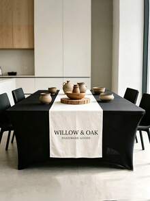 Custom Logo Booth Table Runner | Personalized Linen Or Canvas Table Runner, Suitable For Craft Fairs, Farmers Markets And Small Business Displays - Multicolor - View 5