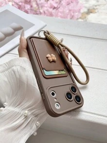 1件裝卡槽手機殼 DIY 愛心 2026最新熱銷貓咪手機殼 [國際版非本地安卓手機殼] 適用 Galaxy S26、S25、S24、S24Plus/S24+、S24Ultra、S24FE、S20、S21、S22、S23 矽膠保護殼 - 棕色 - 查看 4
