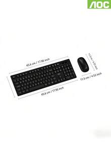1 Set AOC KM300 Wireless Keyboard And Mouse Combo, Slim Design, Business/Home Office, Fashion Classic Set, Minimalist Keyboard And Mouse Set, Lightweight Portable Durable, Multi-Device Compatible - View 9
