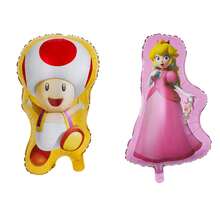 SUPER MARIO BROS. 1set/2pcs Super Plumber Bros Character Shaped Foil Balloon Set, Super Brother Mushroom And Star Helium Balloons, Themed Party Decoration Balloons For Celebrations And Gaming Events - View 9