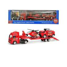 1 Set Toy Vehicles, Including Airplane Model, Foldable Portable Fire Truck Rescue Airplane Toy, Contains 1 Mini Car And 1 Airplane, Holiday Toy Gift - Multicolor - View 9