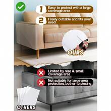 1 Roll Thick Transparent Sofa Protective Film Anti-Scratch, Waterproof, Easy To Tear And Cut, No ResidueSelf-Adhesive, Suitable For Furniture, Walls, MarbleTabletops And Kitchen Countertops - 45 cm X 300 cm - View 6